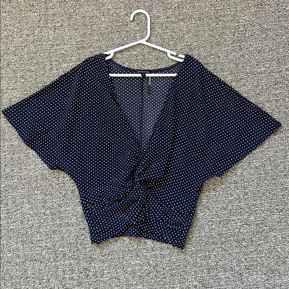 Dynamite polka dot blouse